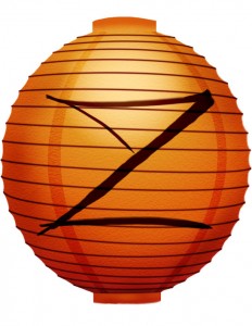 A drawn paper lantern with the zenbaida.com 'z' on it